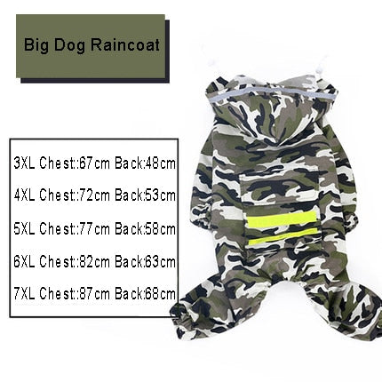 Dog Raincoat Jumpsuit Rain Coat for Dogs Pet Cloak Labrador Waterproof Golden Retriever Jacket