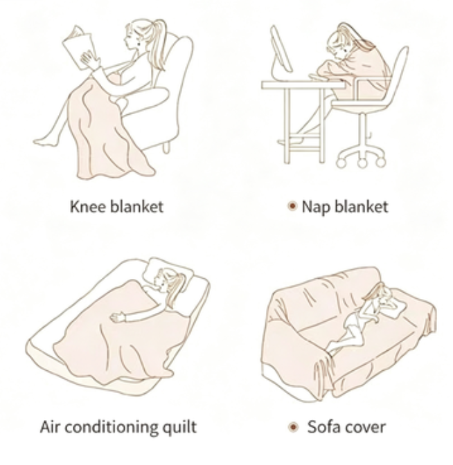 Multi-functional blanket for camping, bedroom, living room, cotton blanket, sofa cushion, and blanket
