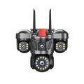 6MP Triple Lens Triple View Security Camera Wireless WiFi Outdoor HD Surveillance Camera for Home Remote Monitoring