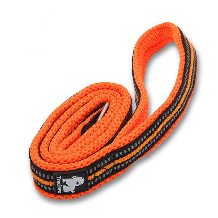 Color Fluorescent Pet Walking Leash Dog Leash Nylon Ribbon Suitable for All Kinds of Dogs