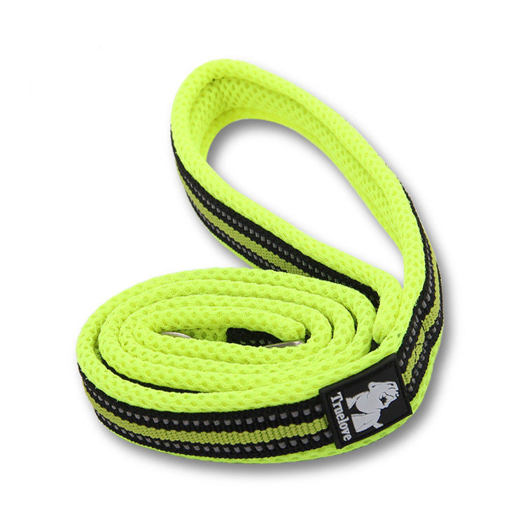 Color Fluorescent Pet Walking Leash Dog Leash Nylon Ribbon Suitable for All Kinds of Dogs