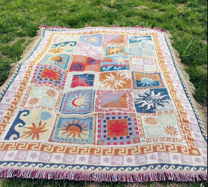 Multi-functional blanket for camping, bedroom, living room, cotton blanket, sofa cushion, and blanket